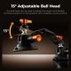 K&F Concept Triple Suction Cup Car Mount Kit with Extension Pole & Phone Holder for Action Camera