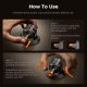K&F Concept Triple Suction Cup Car Mount Kit with Extension Pole & Phone Holder for Action Camera