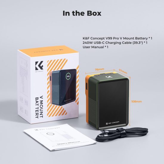 K&F Concept KF-V99 Pro Mini Vmount Battery 99Wh 6700mAh (Lime Green)