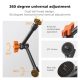 K&F Concept 9.8-Inch Magic Arm with 1/4-Inch Screw & 360° Ball Heads for Camera Monitor & Lighting Setup