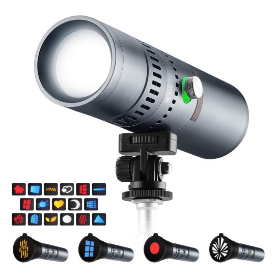 K&F Concept SP25C 25W Gobo Photography Light 20 Gobos 9000mAh Portable Video Light K&F Concept SP25C 25W Gobo Photography Light 20 Gobos 9000mAh Portable Video Light
