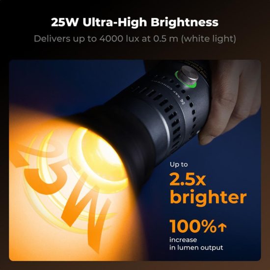 K&F Concept SP25C 25W Gobo Photography Light 20 Gobos 9000mAh Portable Video Light K&F Concept SP25C 25W Gobo Photography Light 20 Gobos 9000mAh Portable Video Light