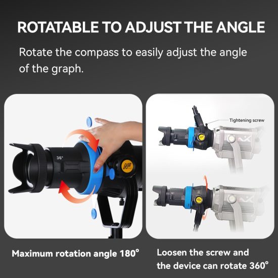 NiceFoto SN-28 Professional Optical Snoot for LED Video Light With Bowens Mount