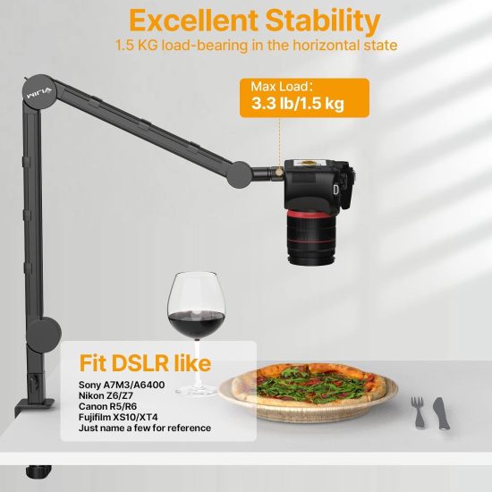 Ulanzi VIJIM LS25 Multifunction Desk Stand for Smartphones DSLR Lights Microphones
