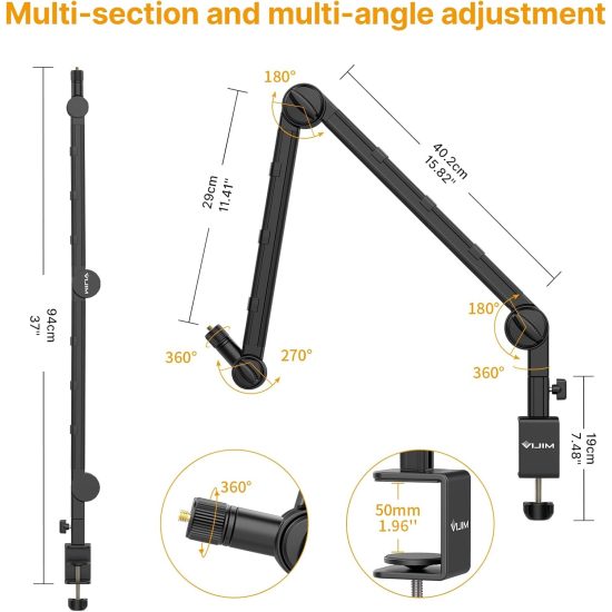 Ulanzi VIJIM LS25 Multifunction Desk Stand for Smartphones DSLR Lights Microphones