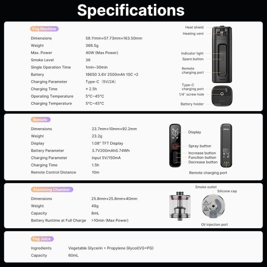 Ulanzi FM03 FILMOG Ace Portable Fog Machine