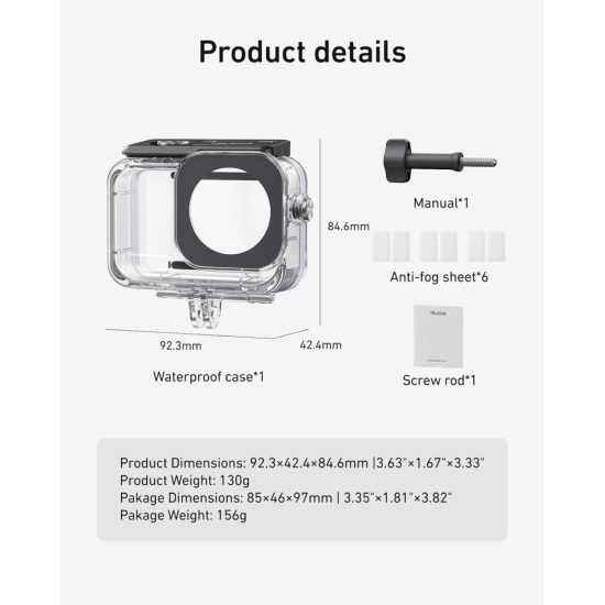 TELESIN 60M Waterproof Housing for DJI Osmo Action 6