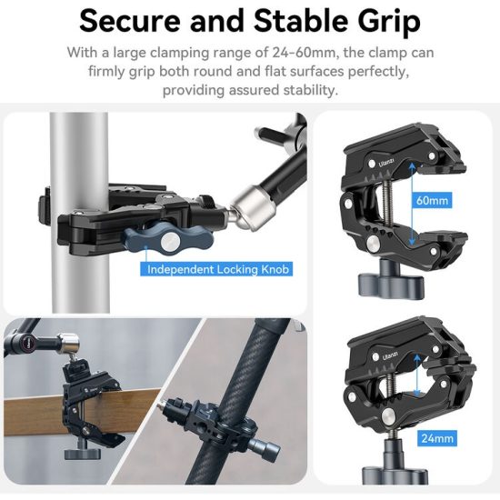 Ulanzi R011a 10 Inch Magic Arm with Crab Clamp Kit