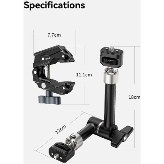 Ulanzi R011a 10 Inch Magic Arm with Crab Clamp Kit