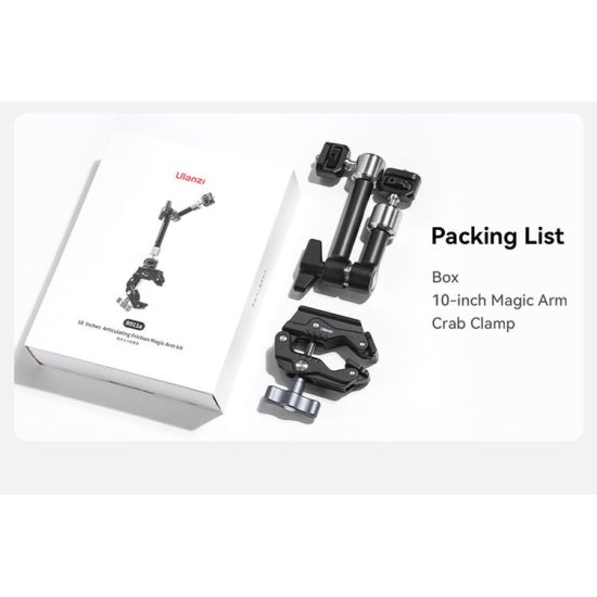 Ulanzi R011a 10 Inch Magic Arm with Crab Clamp Kit
