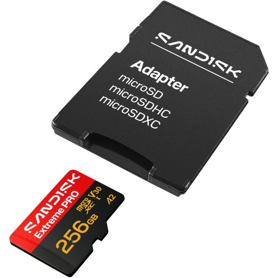 SANDISK Extreme PRO microSDXC 256GB, UHS-I + SD ...