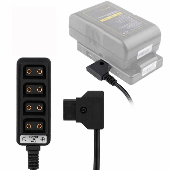D-Tap Male to 4 Port D Tap Female Splitter Power Cable D Tap Power Adapter-20cm