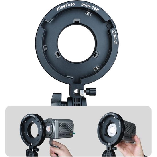 NiceFoto Mini-36B Mini to Bowens Mount Adapter