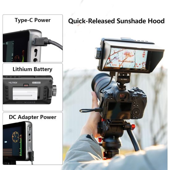 VILTROX DC-550 5.5" Portable On-Camera HD Touch Screen Monitor