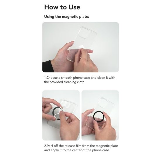 TELESIN Magnetic Plate for 3-Claw Mount for Smartphones