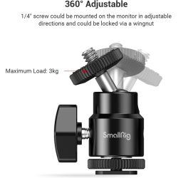 SmallRig Camera Hot Shoe Mount with 1/4"-20 Screw Ball Head