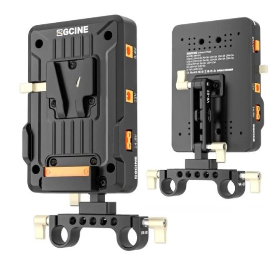 ZGCINE V-Mount Battery Plate with 15mm LWS Mount and Adjustable Arm (Kit 3)