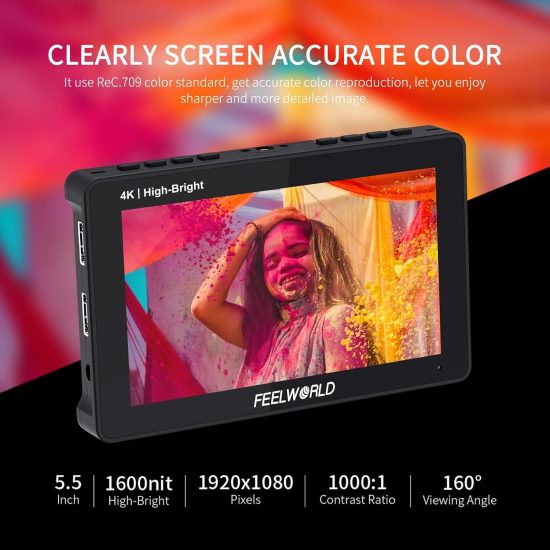 FEELWORLD F5 Pro X 5.5" High-Brightness HDMI Touchscreen Monitor