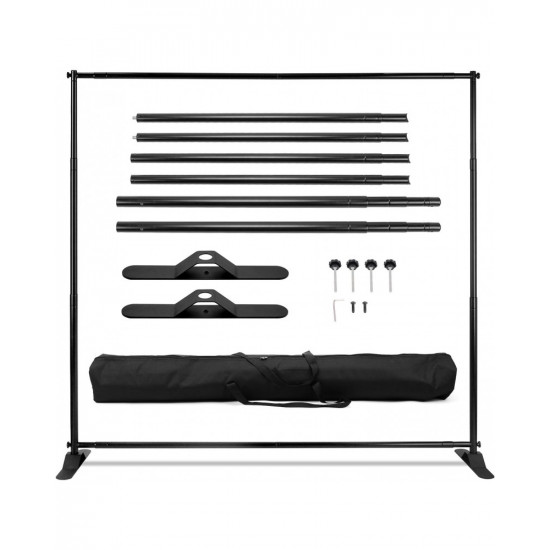 Double-Crossbar Backdrop Background Stand Frame Support System For Photography Photo Studio (300x240cm) Double-Crossbar Backdrop Background Stand Frame Support System For Photography Photo Studio (300x240cm)