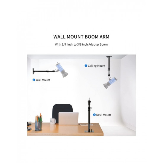 Selens Photography Studio Wall Mount Camera Wall Ceiling Mount Boom Arm