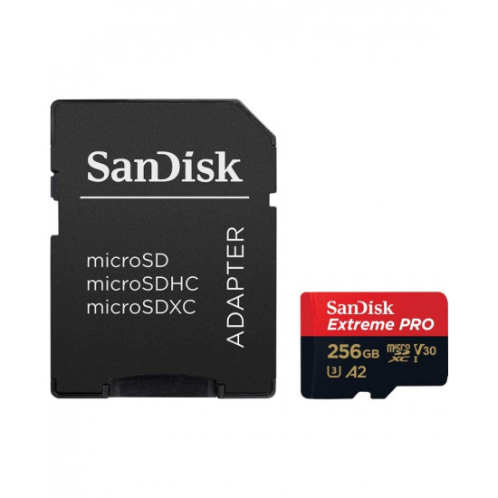 SanDisk 256GB Extreme Pro UHS-I microSDXC Memory Card with SD Adapter SanDisk 256GB Extreme Pro UHS-I microSDXC Memory Card with SD Adapter