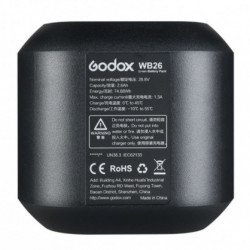 Godox WB26 Rechargeable Lithium-Ion Battery Pack for AD600Pro Flash Godox WB26 Rechargeable Lithium-Ion Battery Pack for AD600Pro Flash