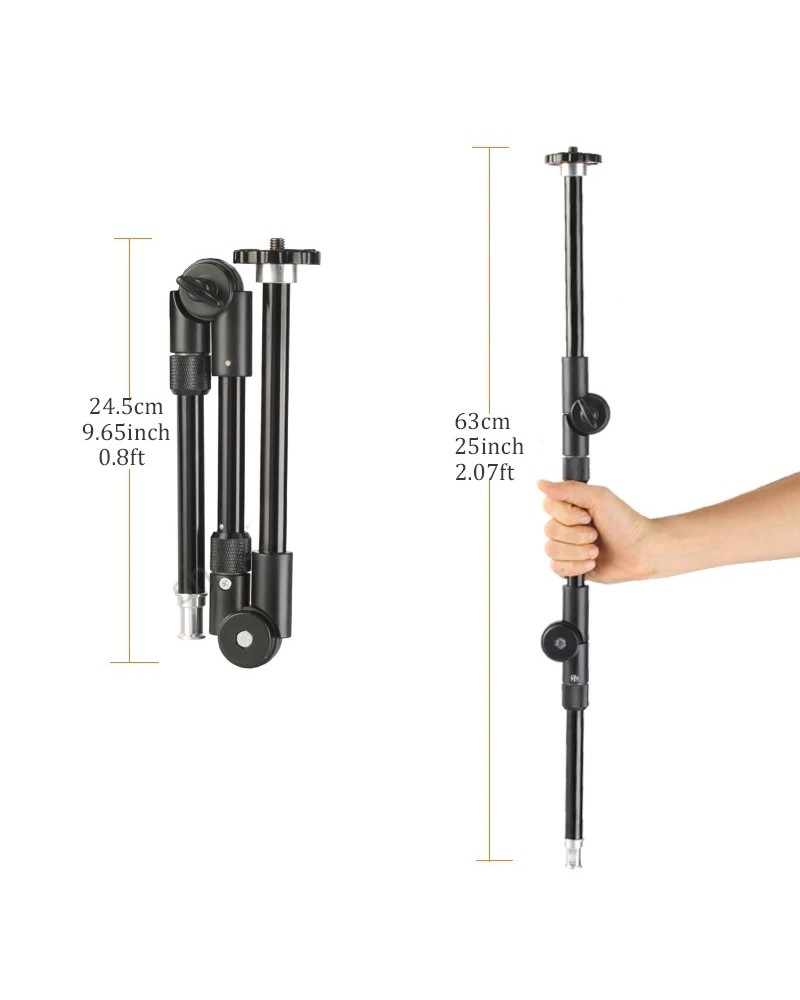 BFOLLOW Magic Articulated Arm 25" 32" Clamp Mount for DSLR Camera Camcorder Overhead Video Studio Webcam Tablet Phone Bracket BFOLLOW Magic Articulated Arm 25" 32" Clamp Mount for DSLR Camera Camcorder Overhead Video Studio Webcam Tablet Phone Bracket