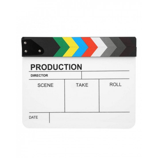 Director Film Clapboard Action Scene Clapper Board White