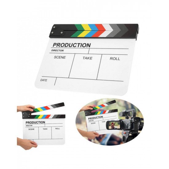 Director Film Clapboard Action Scene Clapper Board White