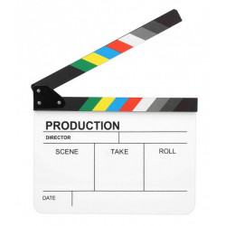 Director Film Clapboard Action Scene Clapper Board White