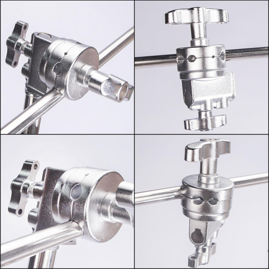 C Stand Boom Arm Clamp Grip Head Light Stand Dual Heavy Duty Reflector Universal C Stand Boom Arm Clamp Grip Head Light Stand Dual Heavy Duty Reflector Universal