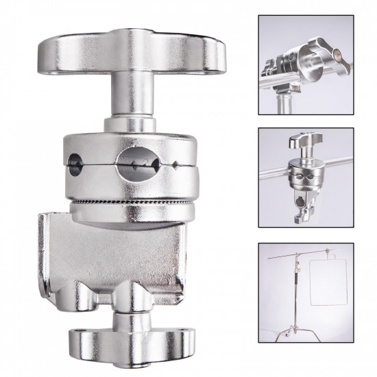 C Stand Boom Arm Clamp Grip Head Light Stand Dual Heavy Duty Reflector Universal C Stand Boom Arm Clamp Grip Head Light Stand Dual Heavy Duty Reflector Universal