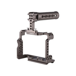 Andoer Aluminum Alloy Camera Cage Kit with Video Rig Top Handle Grip Replacement for Sony A7R III/ A7 II/ A7III Andoer Aluminum Alloy Camera Cage Kit with Video Rig Top Handle Grip Replacement for Sony A7R III/ A7 II/ A7III