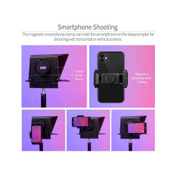FEELWORLD TP2A Portable 8" Teleprompter supports Tablet Prompting Smartphone DSLR Shooting FEELWORLD TP2A Portable 8" Teleprompter supports Tablet Prompting Smartphone DSLR Shooting