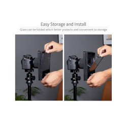 FEELWORLD TP10 Portable 10" Folding Teleprompter Up 11" Phone Tablet Prompter for Phone DSLR Shoot FEELWORLD TP10 Portable 10" Folding Teleprompter Up 11" Phone Tablet Prompter for Phone DSLR Shoot