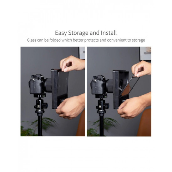 FEELWORLD TP10 Portable 10" Folding Teleprompter Up 11" Phone Tablet Prompter for Phone DSLR Shoot FEELWORLD TP10 Portable 10" Folding Teleprompter Up 11" Phone Tablet Prompter for Phone DSLR Shoot