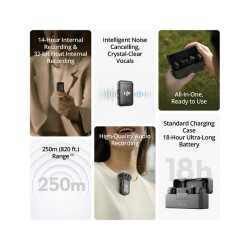 DJI Mic 2 2-Person Compact Digital Wireless Microphone System DJI Mic 2 2-Person Compact Digital Wireless Microphone System