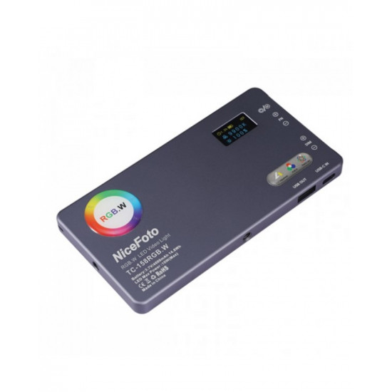 NiceFoto TC-158 RGBW 10W RGB LED Camera Video Light