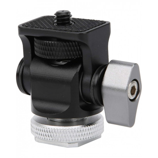 Ball Head Aluminium Alloy Tilt Angle Adjustment Black 1/4 Inch Screw Monitor Bracket Ball Head Aluminium Alloy Tilt Angle Adjustment Black 1/4 Inch Screw Monitor Bracket