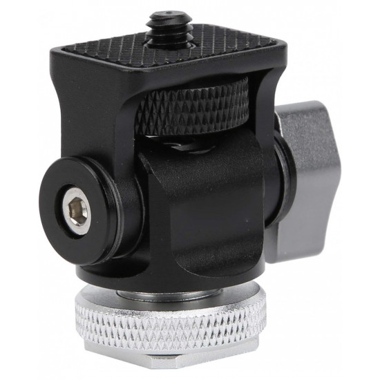 Ball Head Aluminium Alloy Tilt Angle Adjustment Black 1/4 Inch Screw Monitor Bracket Ball Head Aluminium Alloy Tilt Angle Adjustment Black 1/4 Inch Screw Monitor Bracket
