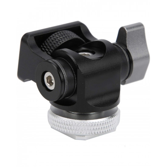 Ball Head Aluminium Alloy Tilt Angle Adjustment Black 1/4 Inch Screw Monitor Bracket Ball Head Aluminium Alloy Tilt Angle Adjustment Black 1/4 Inch Screw Monitor Bracket