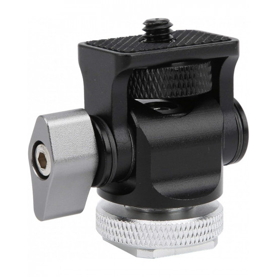 Ball Head Aluminium Alloy Tilt Angle Adjustment Black 1/4 Inch Screw Monitor Bracket Ball Head Aluminium Alloy Tilt Angle Adjustment Black 1/4 Inch Screw Monitor Bracket