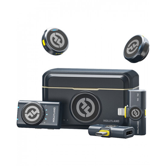 Hollyland LARK M2 DUO 2-Person Wireless Combo Microphone System (Shine Charcoal) Hollyland LARK M2 DUO 2-Person Wireless Combo Microphone System (Shine Charcoal)