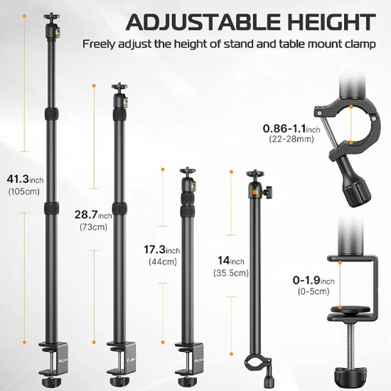 Ulanzi VIJIM LS02 Camera Desk Mount Stand with Auxiliary Holding Arm