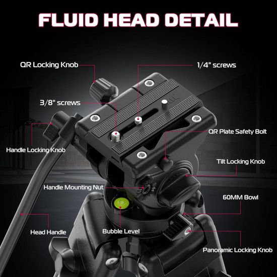 Ulanzi MT-81 Heavy-Duty Video Tripod with Fluid Head Ulanzi MT-81 Heavy-Duty Video Tripod with Fluid Head