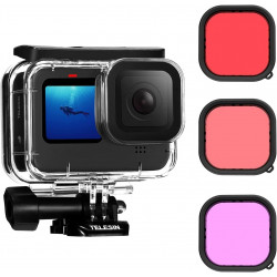 TELESIN 45M Diving Waterproof Case with Lens Filter for GoPro Hero 12/11/10/9 TELESIN 45M Diving Waterproof Case with Lens Filter for GoPro Hero 12/11/10/9