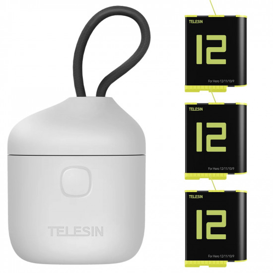 TELESIN Allin Box Portable Storage Charger with Batteries for GoPro Hero 12/11/10/9 TELESIN Allin Box Portable Storage Charger with Batteries for GoPro Hero 12/11/10/9
