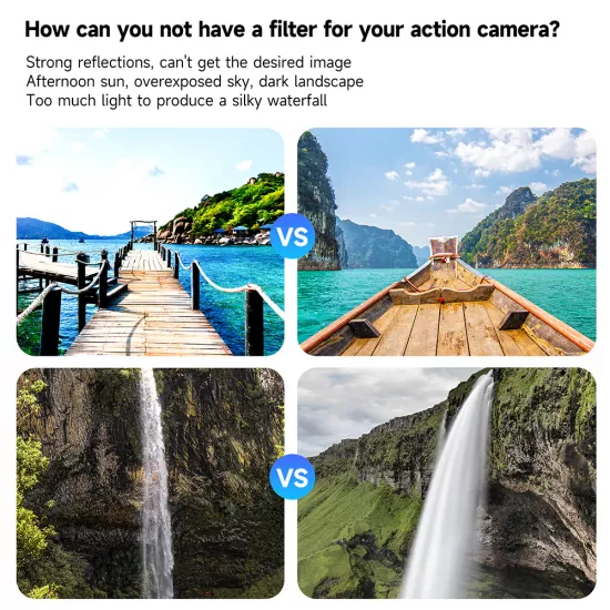 TELESIN CPL+ND8/16/32 Filter Set for DJI ACTION 3/4 TELESIN CPL+ND8/16/32 Filter Set for DJI ACTION 3/4