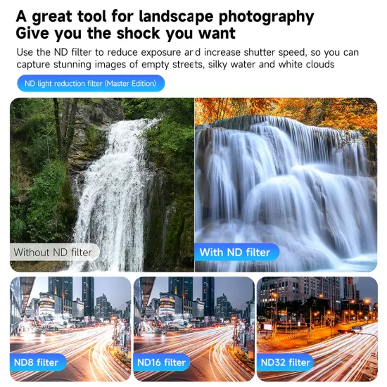 TELESIN CPL+ND8/16/32 Filter Set for DJI ACTION 3/4 TELESIN CPL+ND8/16/32 Filter Set for DJI ACTION 3/4