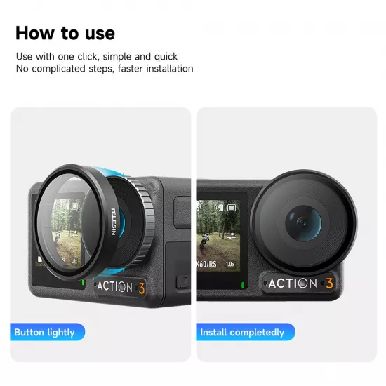 TELESIN CPL+ND8/16/32 Filter Set for DJI ACTION 3/4 TELESIN CPL+ND8/16/32 Filter Set for DJI ACTION 3/4